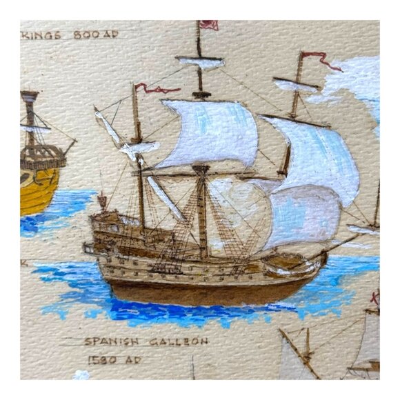 Maritime History Sailing Ships Beach House Coastal Historical Collectors Framed - Picture 8 of 16